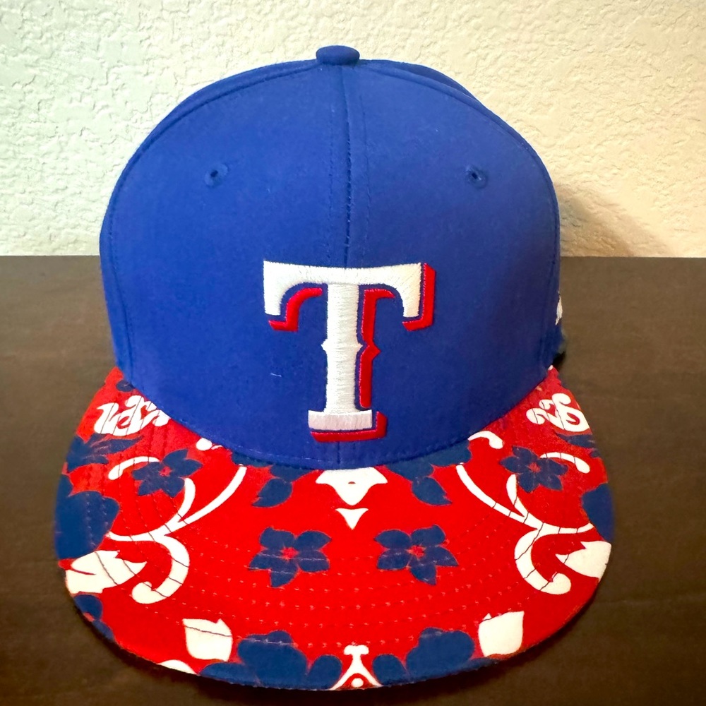 Texas Rangers MLB Fox Sports Hawaiian Print Cap Hat Adult Adjustable Snap Back